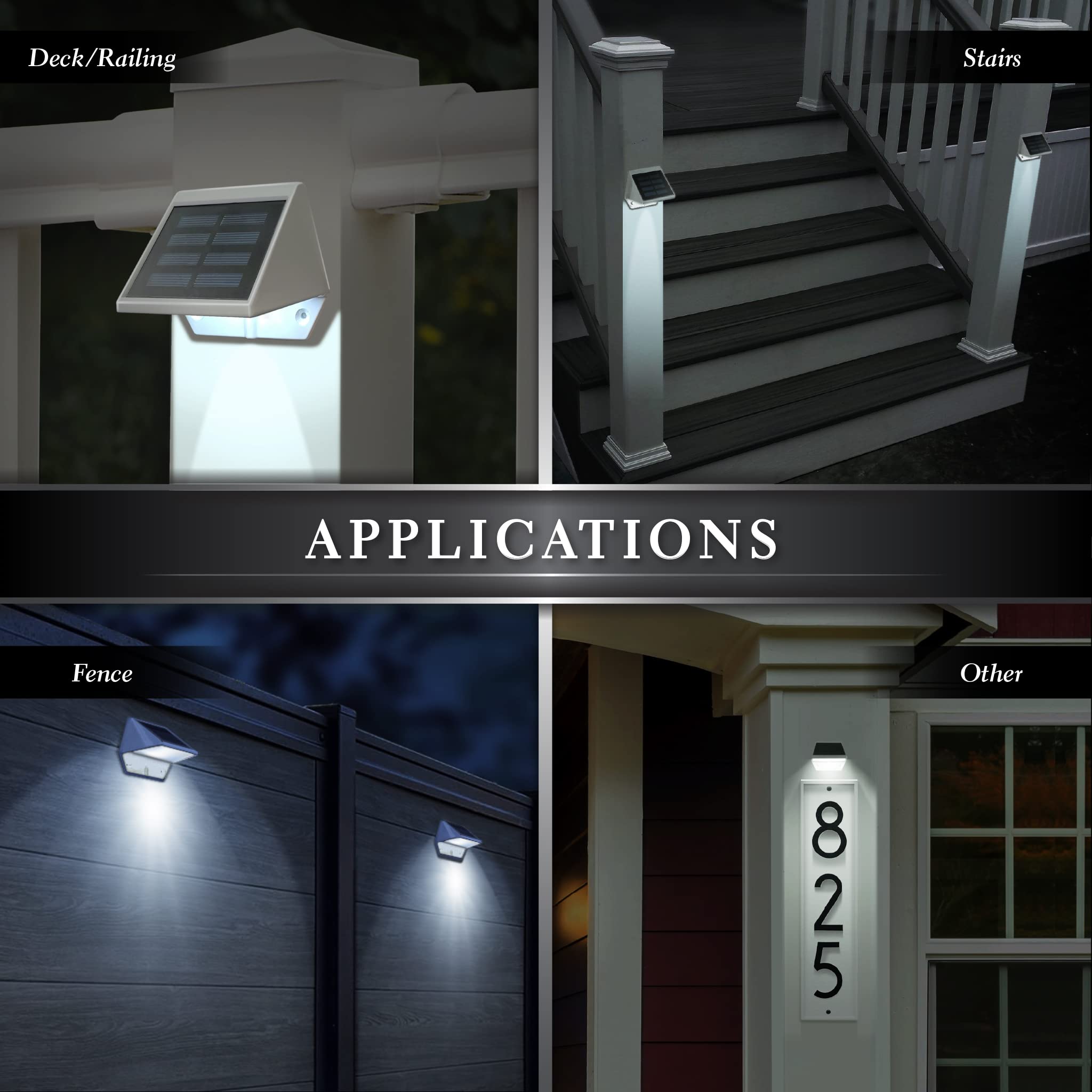 Premium Solar Deck & Wall Lights - SL179 Model in White | High Performance, Energy Efficient & Weather-Resistant Outdoor Lighting | Durable Cast Aluminum Construction for Patio, Garden & Pathway Illumination