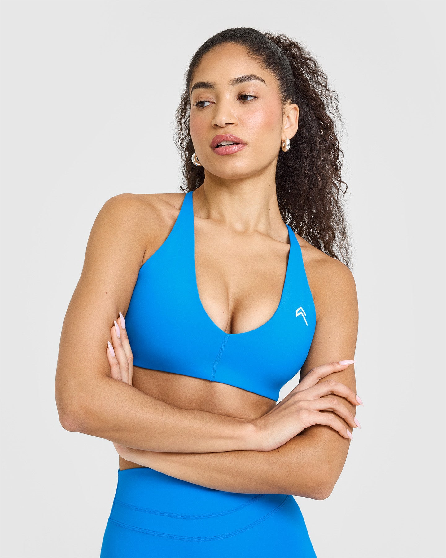 Seamless Wireless Micro Bralette - Soft Comfort Bra in Tropical Blue | Yoga, Lounge & Everyday Wear