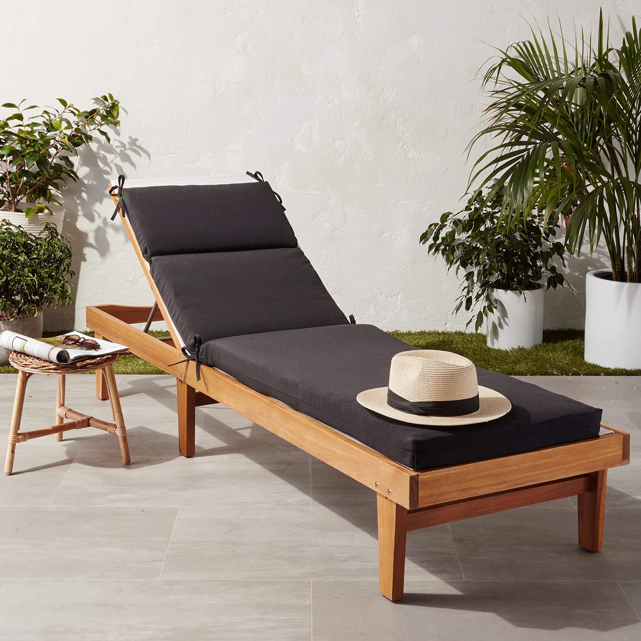 Premium Plush Fiber Fill Patio Chaise Lounge Cushion - 72.5