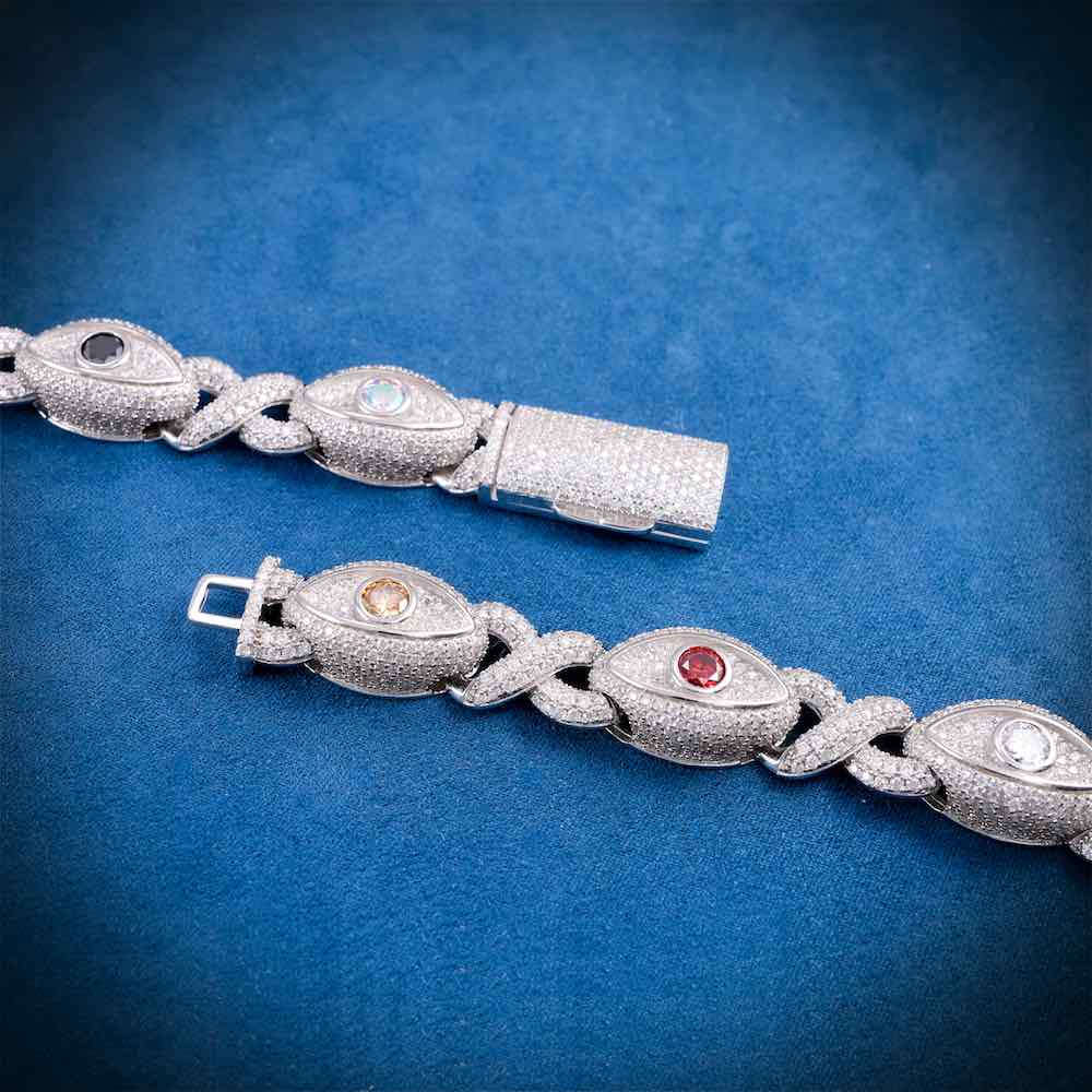 Evil Eye Necklace for Women - 925 Sterling Silver Protection Pendant with 15mm Gemstone | Spiritual Jewelry for Good Luck, Ward Off Negativity | Perfect Gift for Birthday, Anniversary, and Everyday Wear