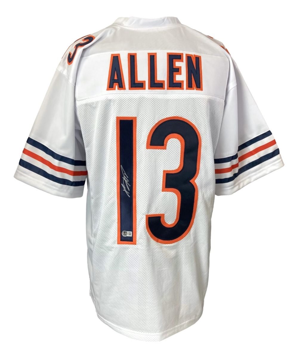 Keenan Allen Chicago Bears Signed White Football Jersey - Authentic NFL Collectible for Fans & Memorabilia Enthusiasts - Perfect for Display, Gifts & Game Day