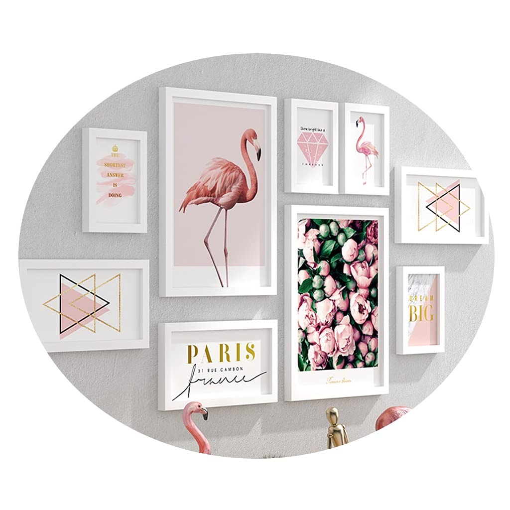 Gallery Wall Set - 2 Different Size Photo Frames, White Picture Frame Collage for Bedroom & Living Room Decor | Perfect for Family Photos, Wedding Displays & Home Interior Design