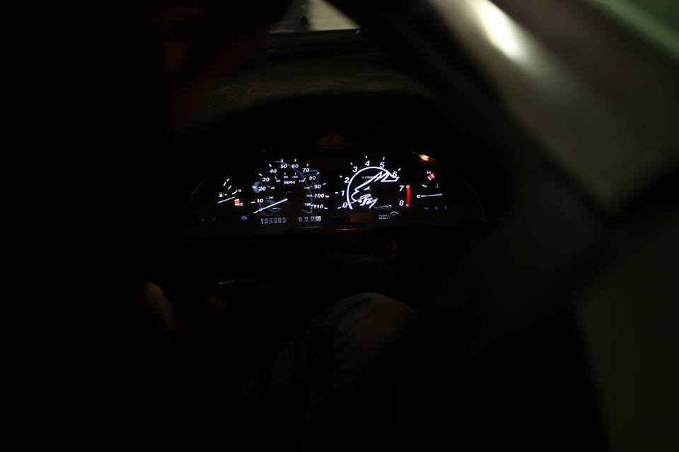 Illumaesthetic Custom Gauge Faces for Nissan 240SX S13 - White/Black LED Dashboard Upgrade for Racing & Night Driving