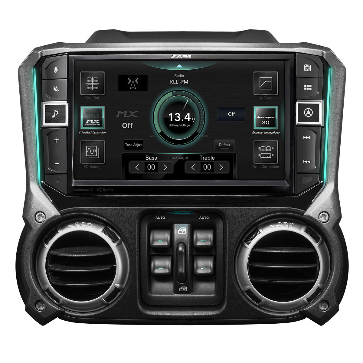 Alpine i509 WRA JK 9 Weatherproof Car Stereo for 2011-2018 Jeep Wrangler - Touchscreen Media Receiver with Bluetooth, HD Radio & Apple CarPlay - Perfect for Off-Road Adventures & Daily Commutes