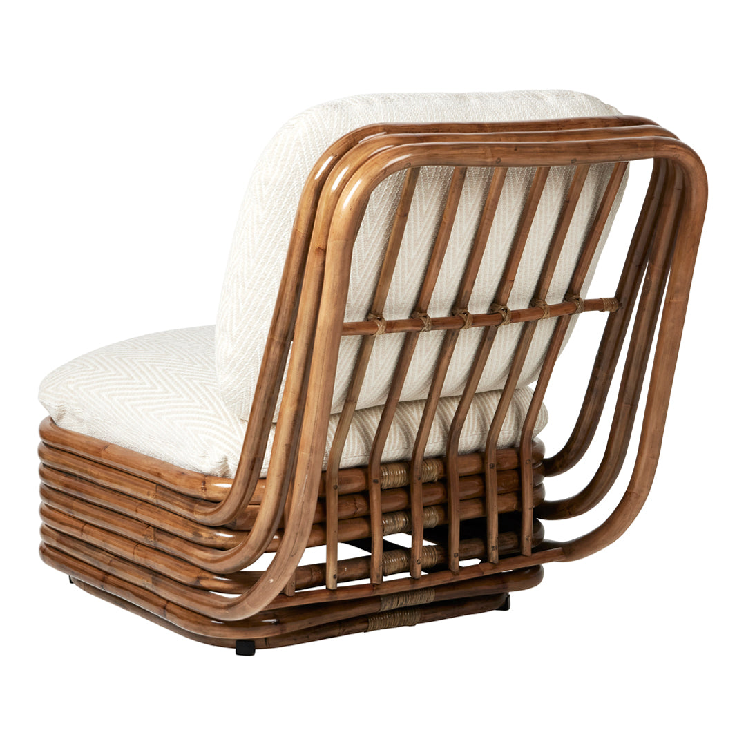 Bohemian 72 Lounge Chair - Handwoven Rattan Outdoor Patio Furniture for Garden, Poolside & Beach Relaxation | Comfortable Boho Style Seating with Cushions