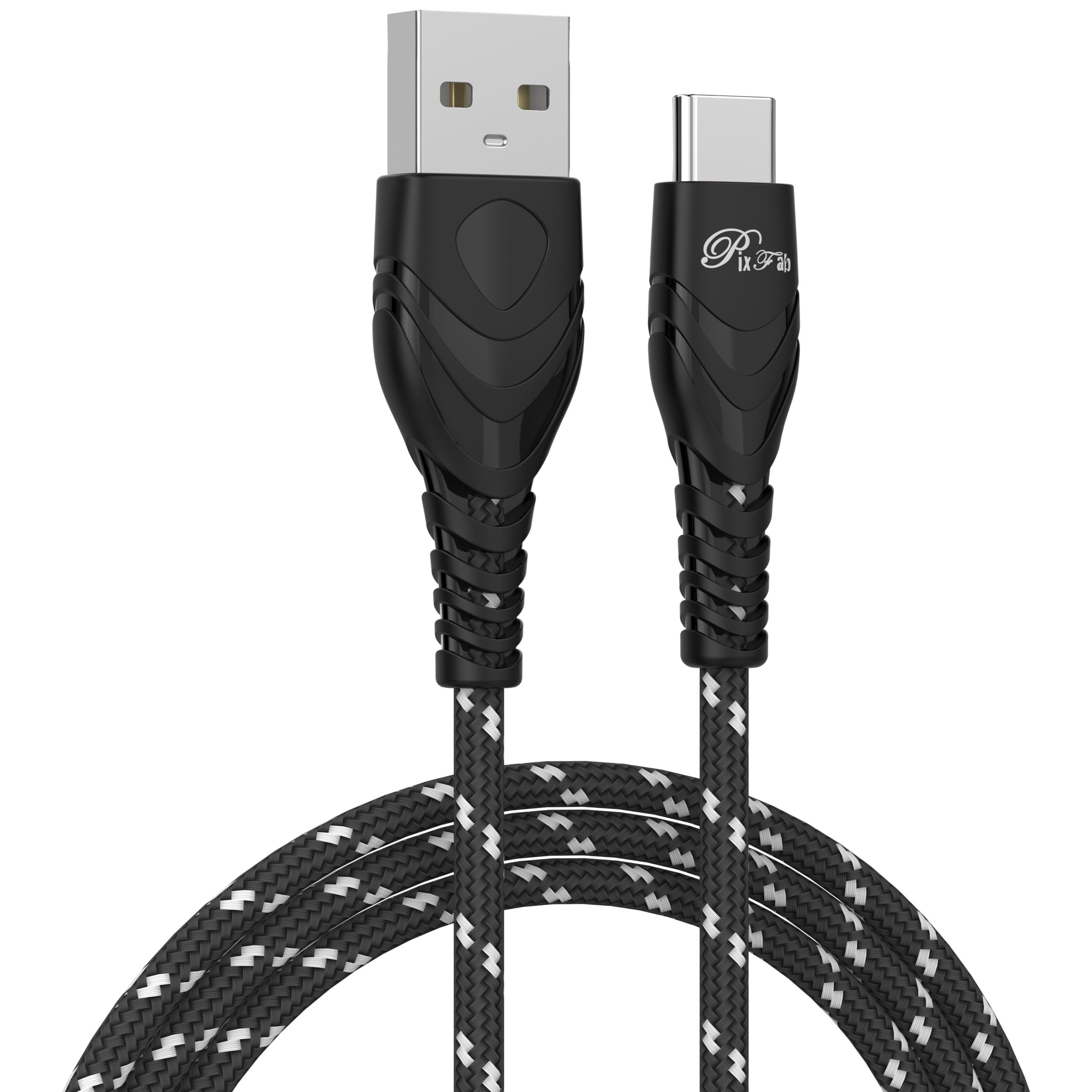 Fast Charging USB C Cable for Google Pixel 9/9A/8/8A/8 Pro/7/7A/7 Pro/6/6A/6 Pro - 3.3ft Nylon Braided Type C to USB A Charger Cord - Durable & High-Speed Charging for Home, Office & Travel - Black