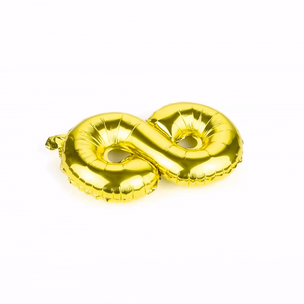 Balloonify Gold Mylar Number 8 Balloon - 16 Inch Large Foil Balloon for Birthday Party Decorations, Graduation & Anniversary Celebrations (1 Count Box)