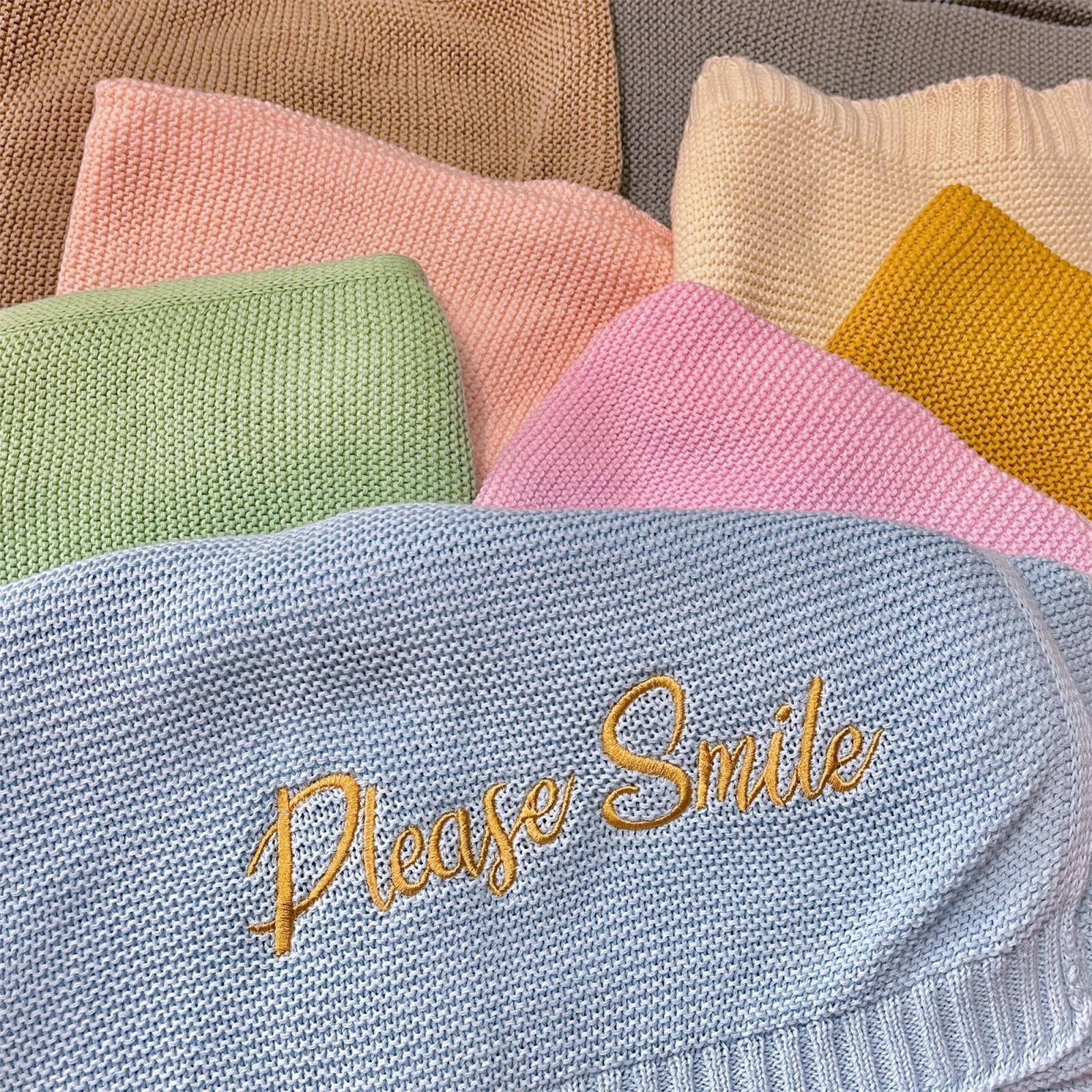 Personalized Baby Blanket with Custom Embroidered Name - Soft Knit Nursery Blanket for Newborns - Perfect Baby Shower Gift for Boys & Girls - Ideal for Birthdays, Christmas & Special Occasions - Cozy & Safe for Cribs, Strollers & Snuggling