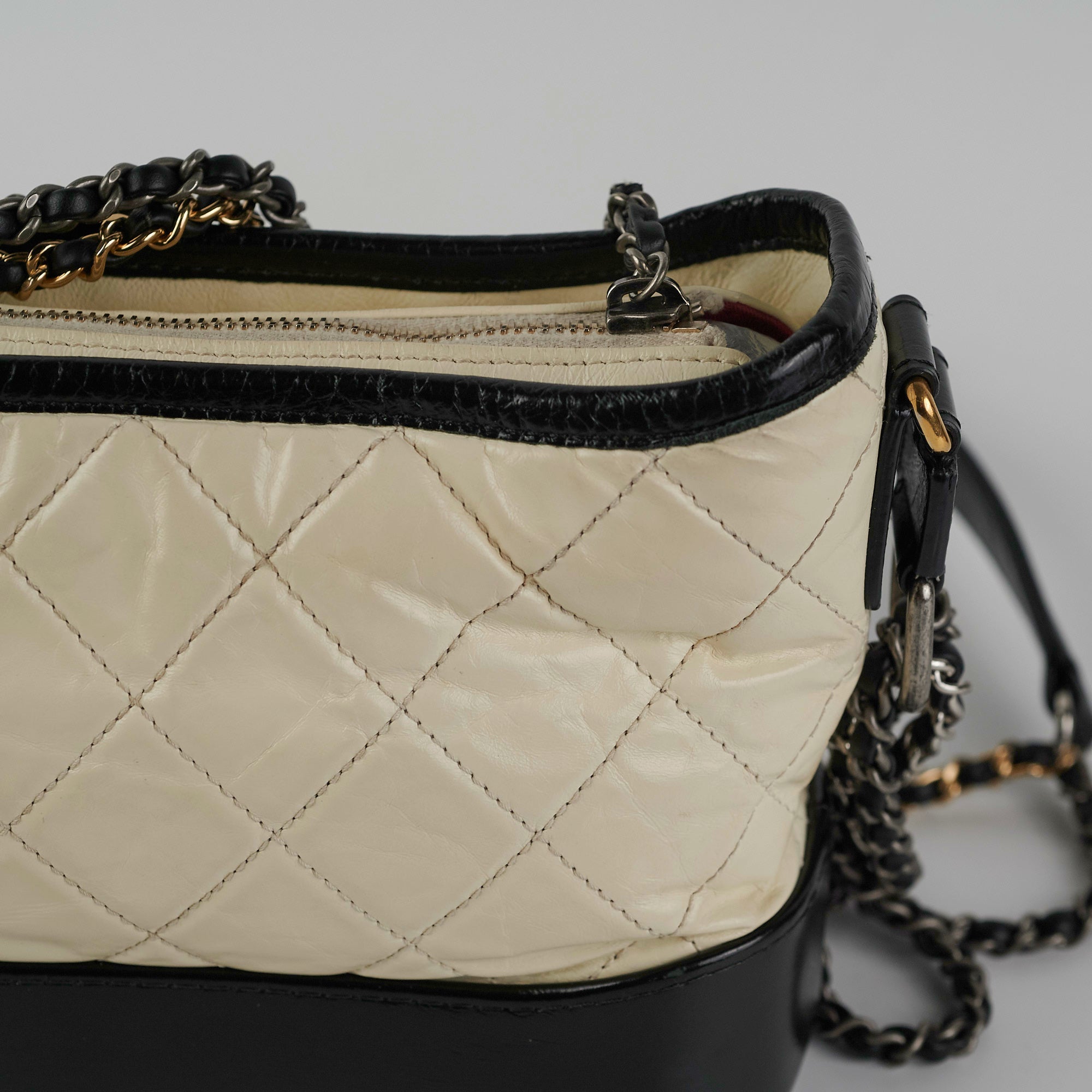 Chanel Small White Gabrielle Lambskin Shoulder Bag - Luxury Designer Handbag for Women | Perfect for Evening Events, Parties & Special Occasions