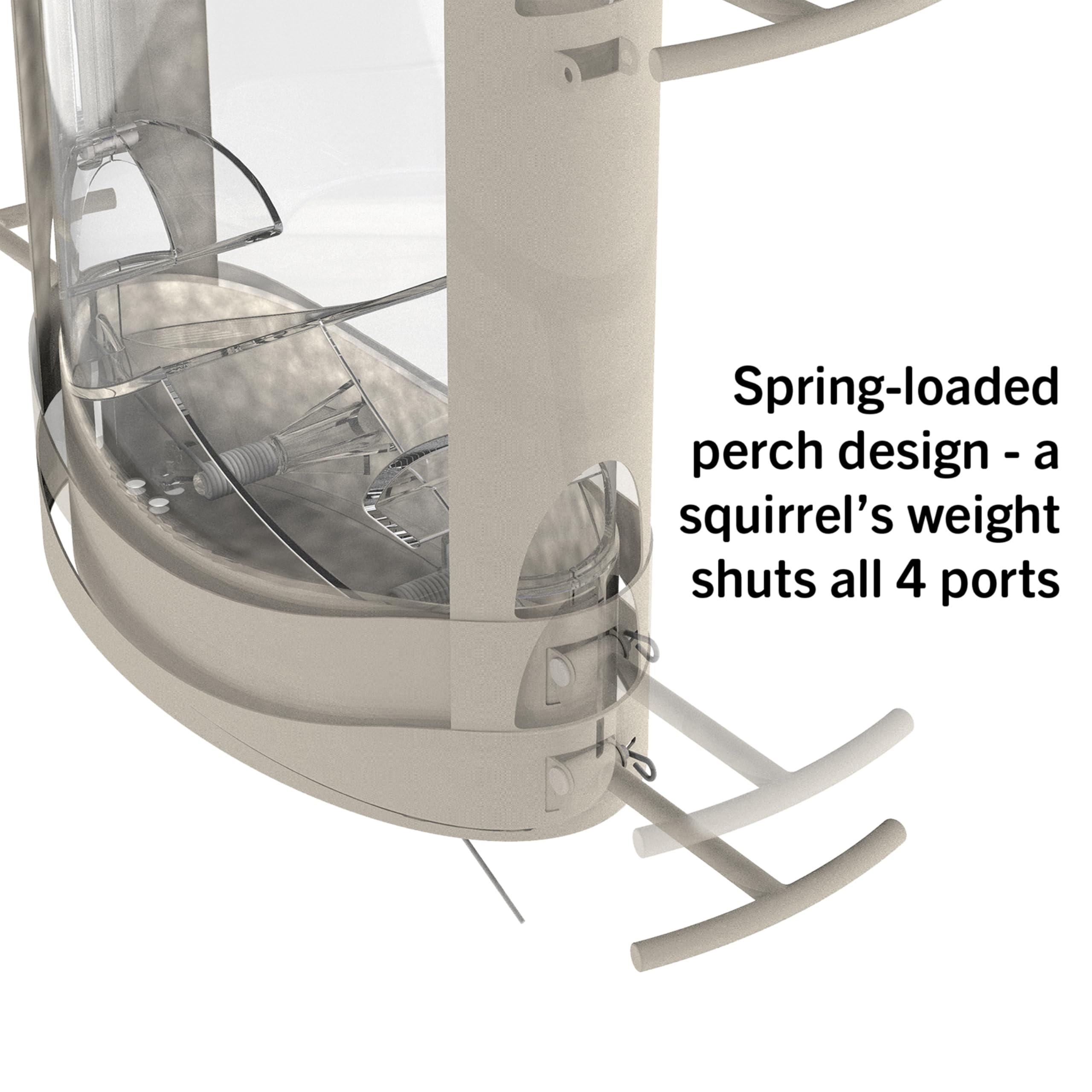 More Birds X-1 Squirrel-Proof Bird Feeder - 4.2LB Capacity, 4 Feeding Ports - Attract Wild Birds to Your Garden or Backyard