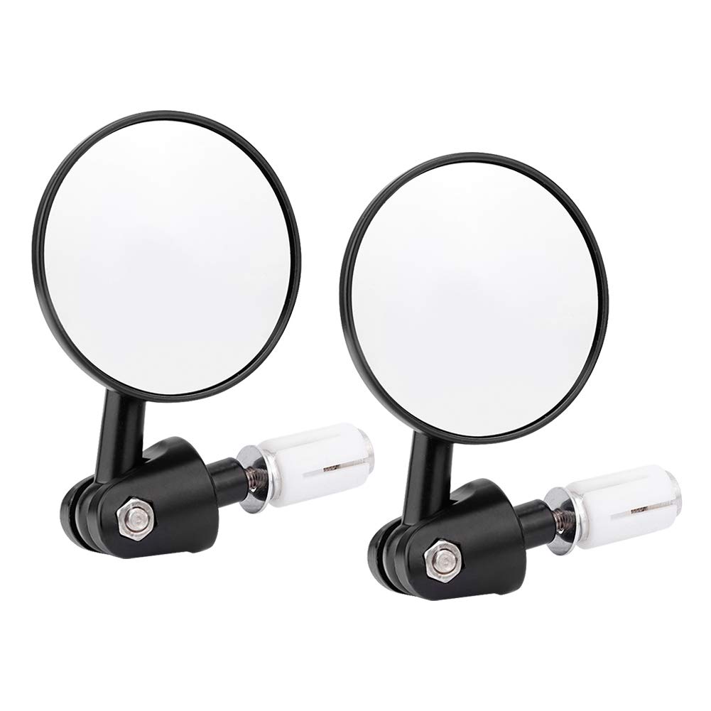 2Pcs 22mm Folding Handlebar Rear View Mirror for Bicycle Motorcycle - Adjustable Reflective Side Mirrors for Safe Cycling and Commuting