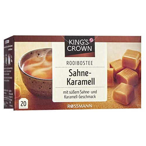 King's Crown Rooibos Tea - Cream Caramel 20 Bags | German Tea for Relaxation