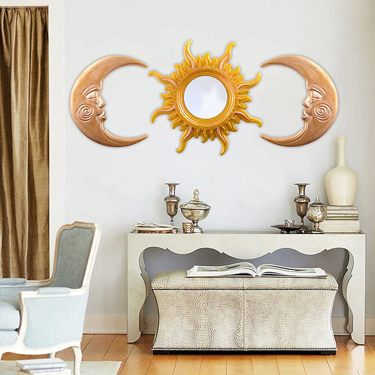 Sun and Moon Silicone Molds for Epoxy Resin | Crescent & Sunburst Mirror Resin Molds | DIY Art Crafts & Home Decor | Perfect for Wall Art, Jewelry Making, and Gift Projects