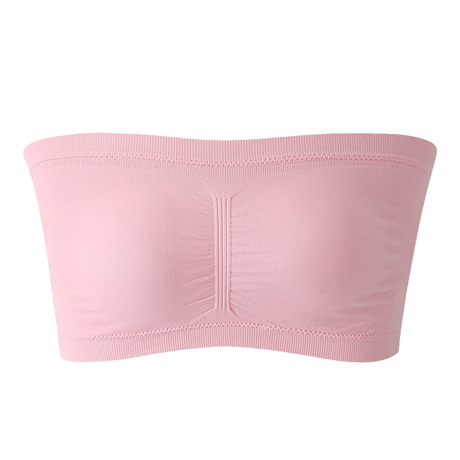 Stretch Strapless One Piece Bra - Comfortable Bandeau Bra for Summer, Plus Size Sports Bras with Removable Cups - Perfect for Yoga, Workouts, and Everyday Wear