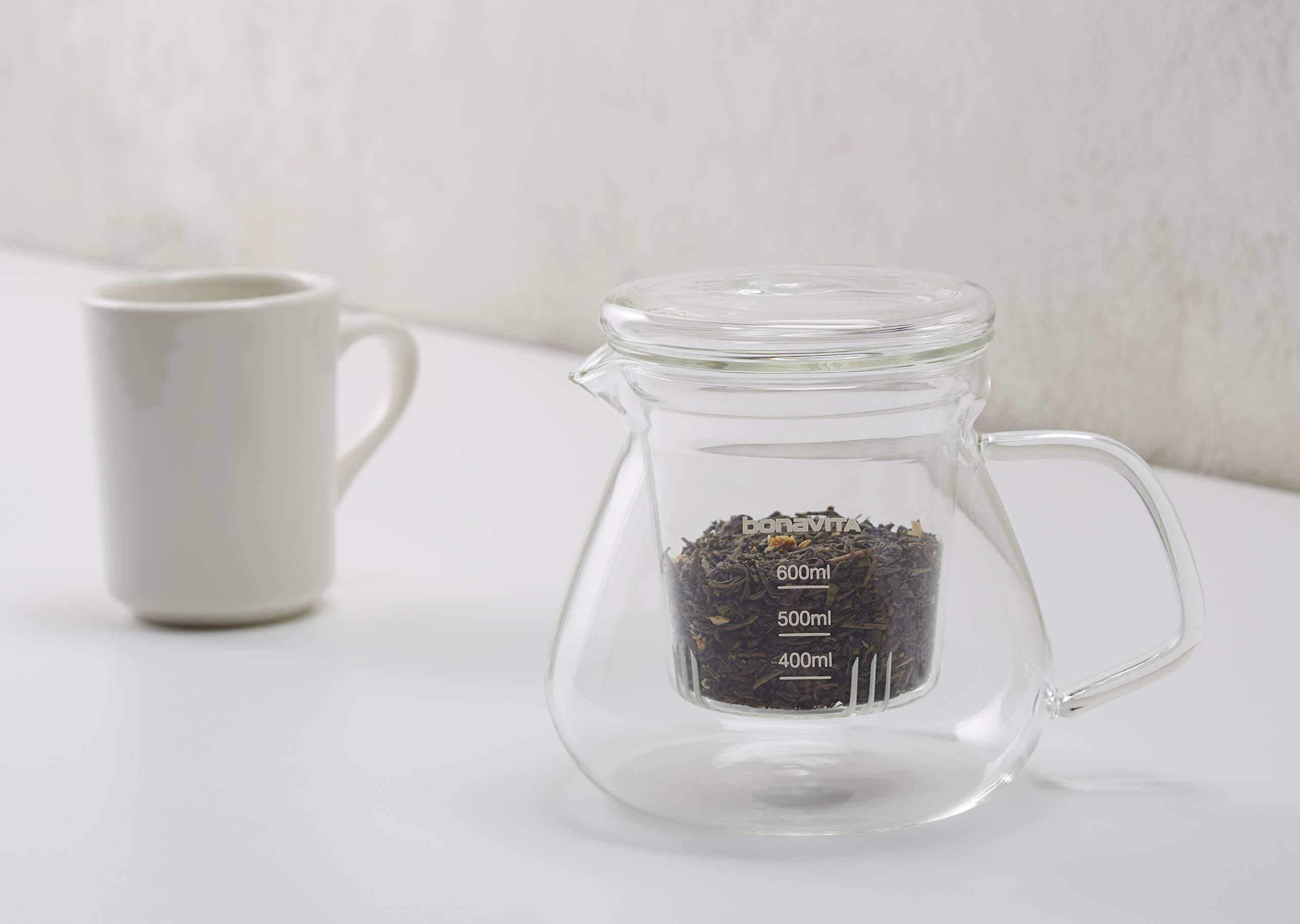Bonavita 600ml Glass Slow Drip Pour Over Coffee Maker & Tea Brewer - Perfect for Single Cup Brewing at Home or Office