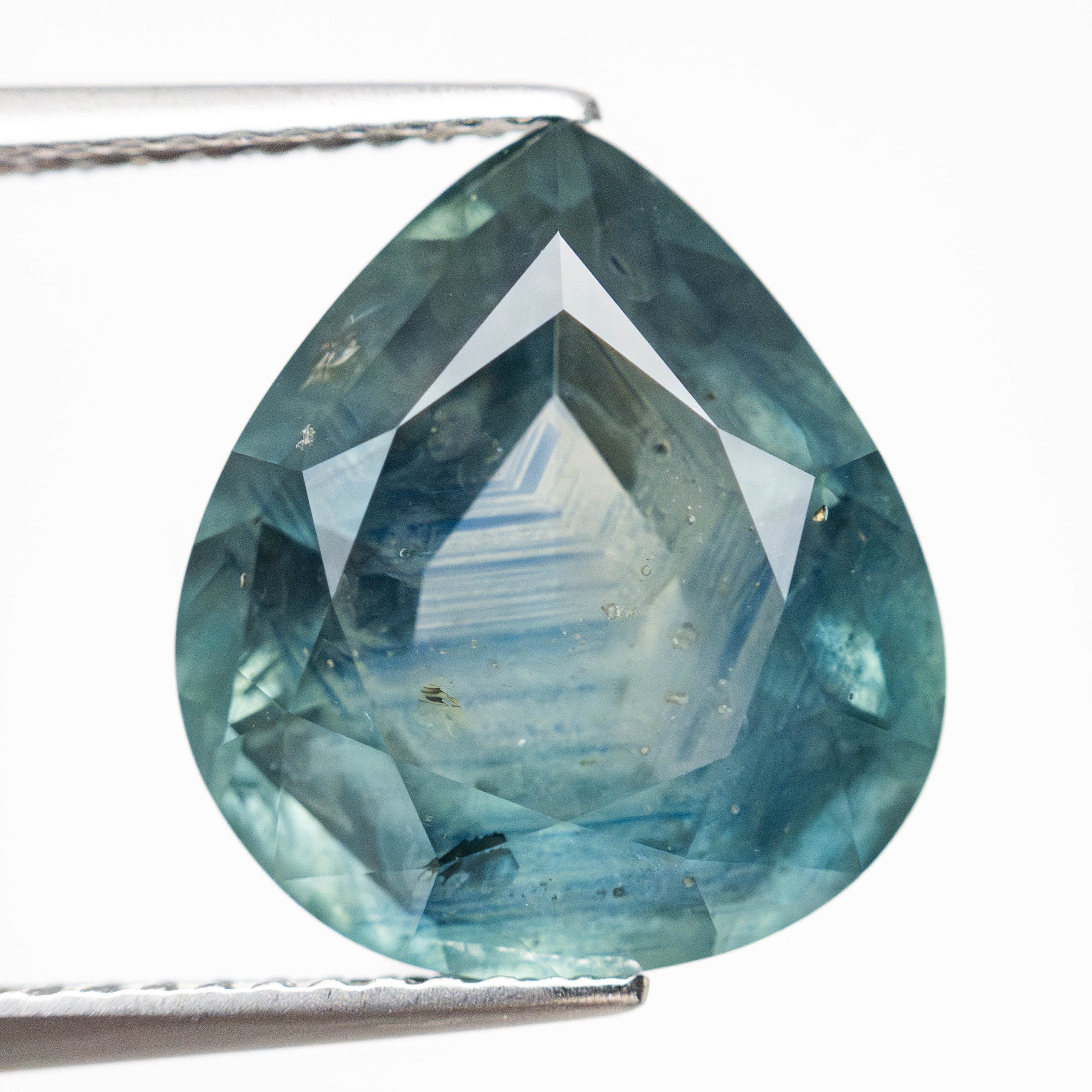 7.75ct Natural Pear Cut Blue Sapphire Gemstone - 13.36x11.99x6.28mm Brilliant Faceted Loose Stone for Jewelry Making, Engagement Rings & Necklaces
