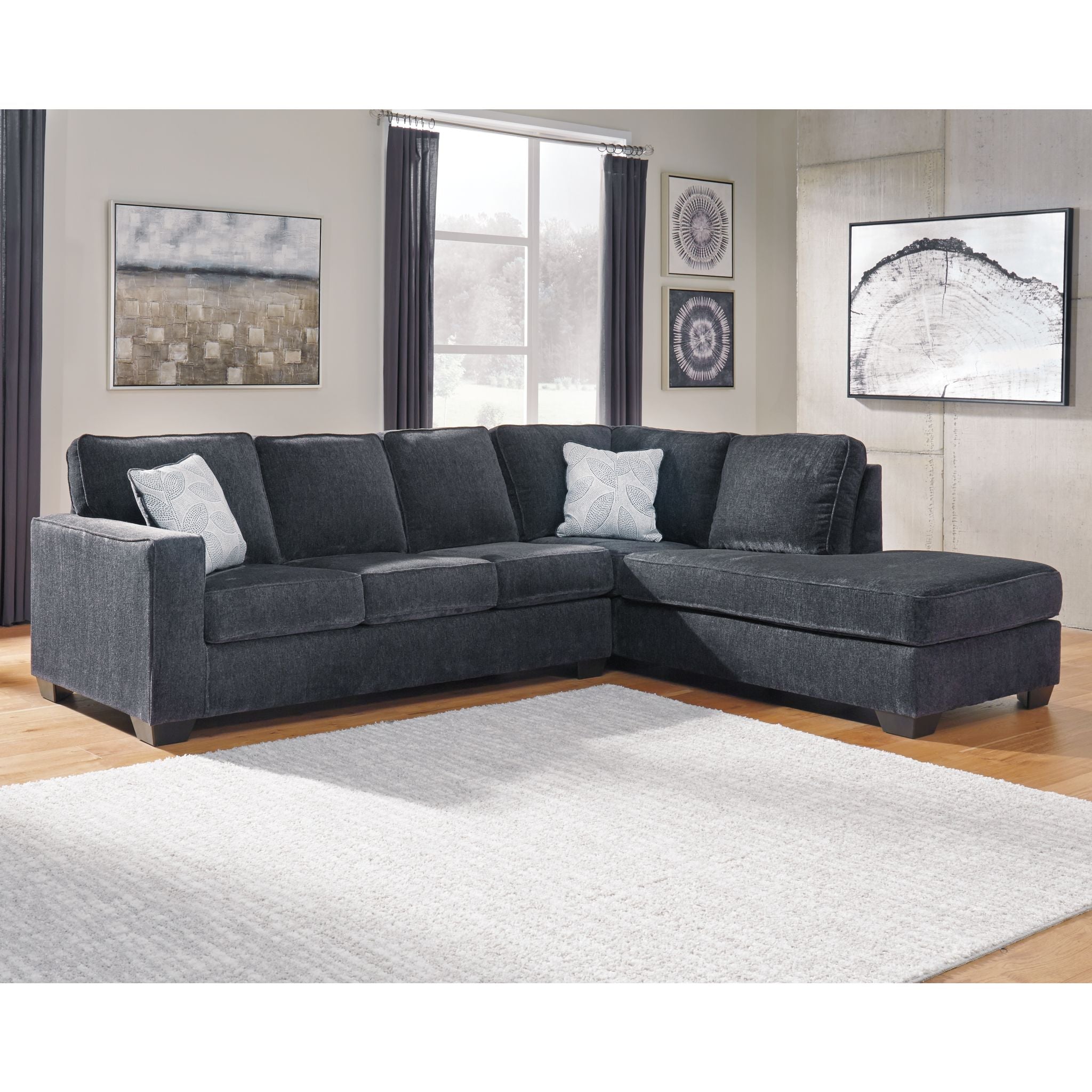 Altari 2-Piece Sectional Sofa with Chaise Lounge - Modern L-Shaped Living Room Furniture for Small Spaces & Apartments
