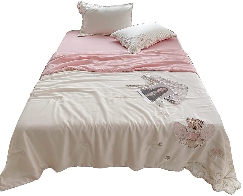XIAOZHEN Tencel Summer Quilt - Double-Sided Cooling Blanket with Patchwork Design | Natural Tencel Fiber for Warm Weather | Machine Washable (200x230cm) | Perfect for Bedroom, Guest Room & Summer Camping