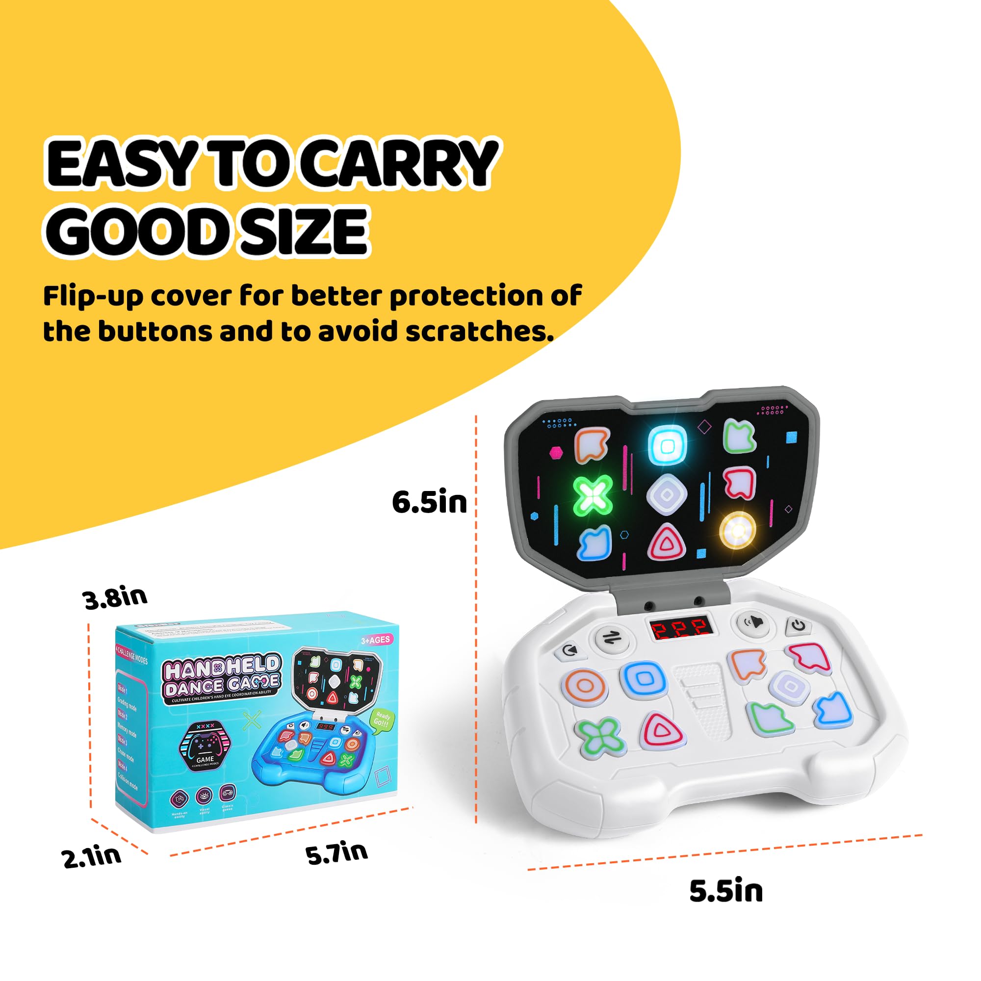 Best Handheld Game Console for Kids Ages 6-12 - ADHD Sensory Fidget Toys for Boys & Girls - Stress Relief Birthday Gifts - Perfect for Travel, Classroom & Home Use