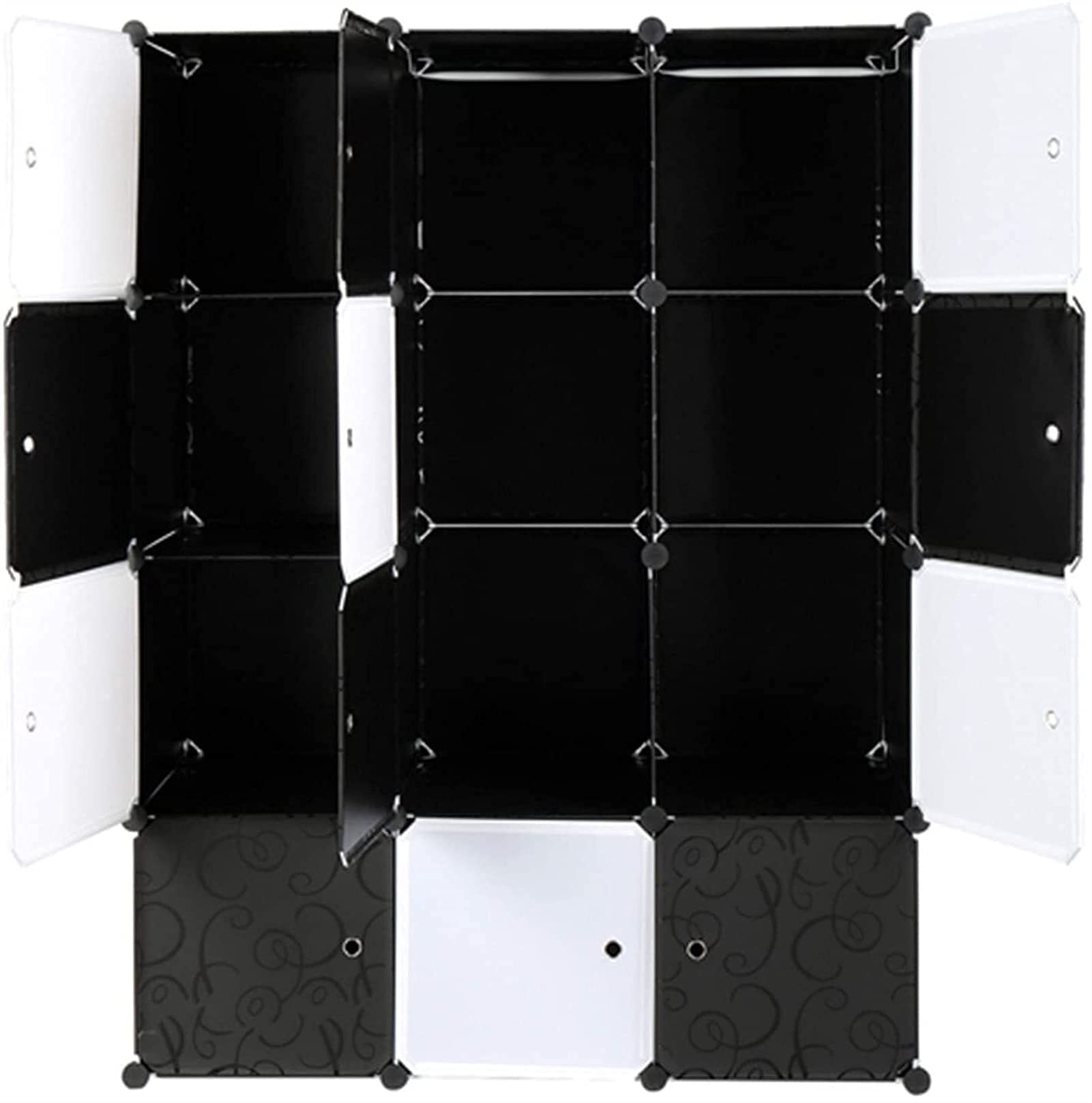 12-Cube Plastic Wardrobe Organizer for Bedroom - Portable Closet Storage with Deeper Shelves | Perfect for Small Spaces, Dorm Rooms & Apartment Organization