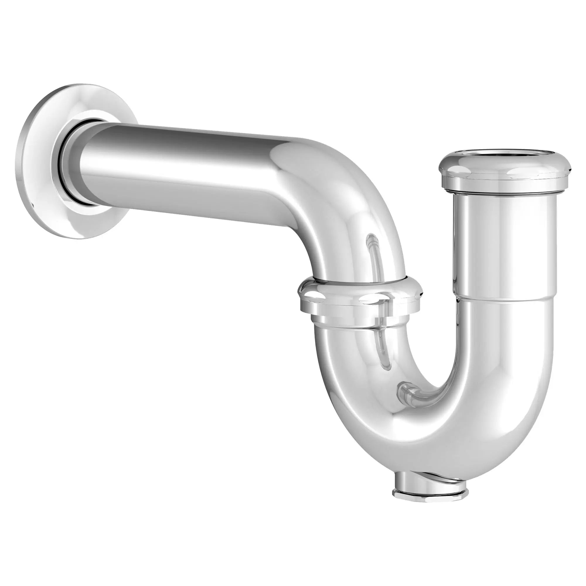 Decorative P Trap for Bathroom Sink - Chrome Plated Brass Drain Pipe with Adjustable Length, Easy Installation - Perfect for Modern Home & Bathroom Renovation