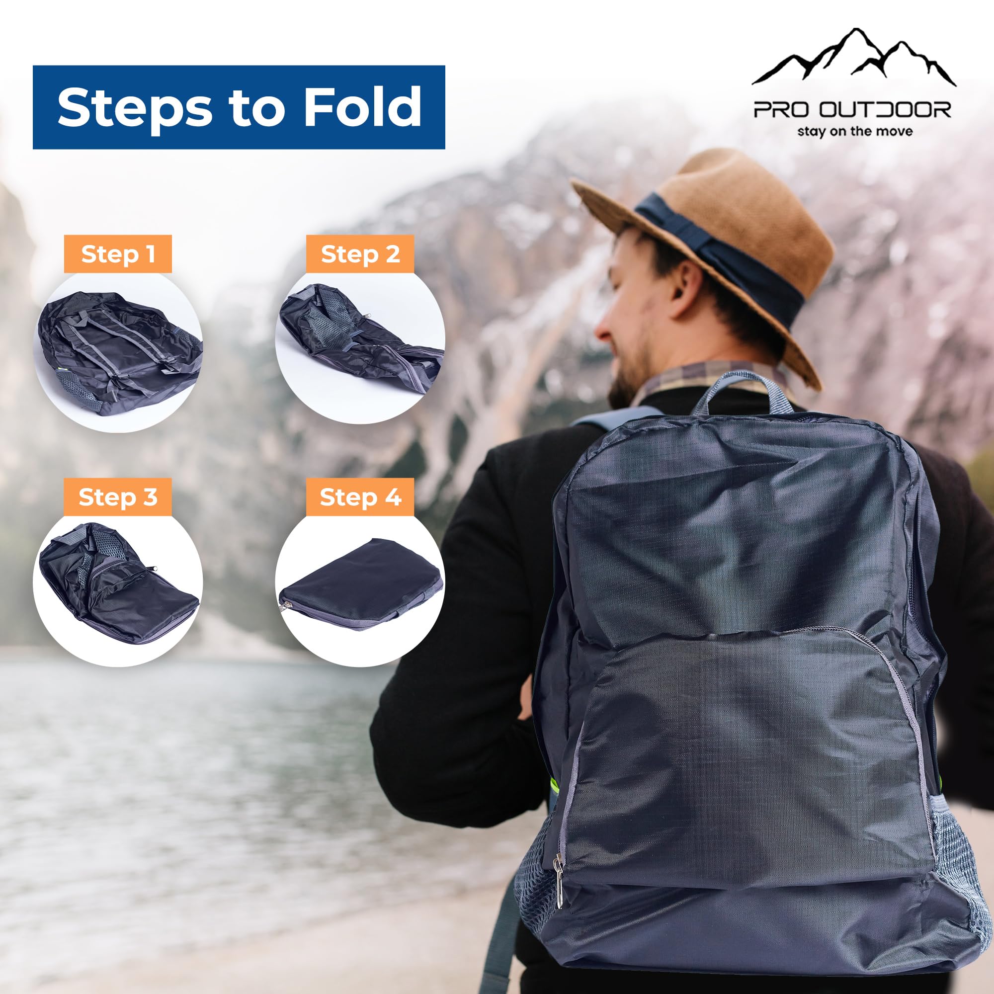Foldable Backpack for Travel - Lightweight Waterproof Hiking Daypack for Men & Women | Compact Collapsible Packable Backpack | Perfect for Camping, Hiking, Day Trips & Vacation Travel Accessories
