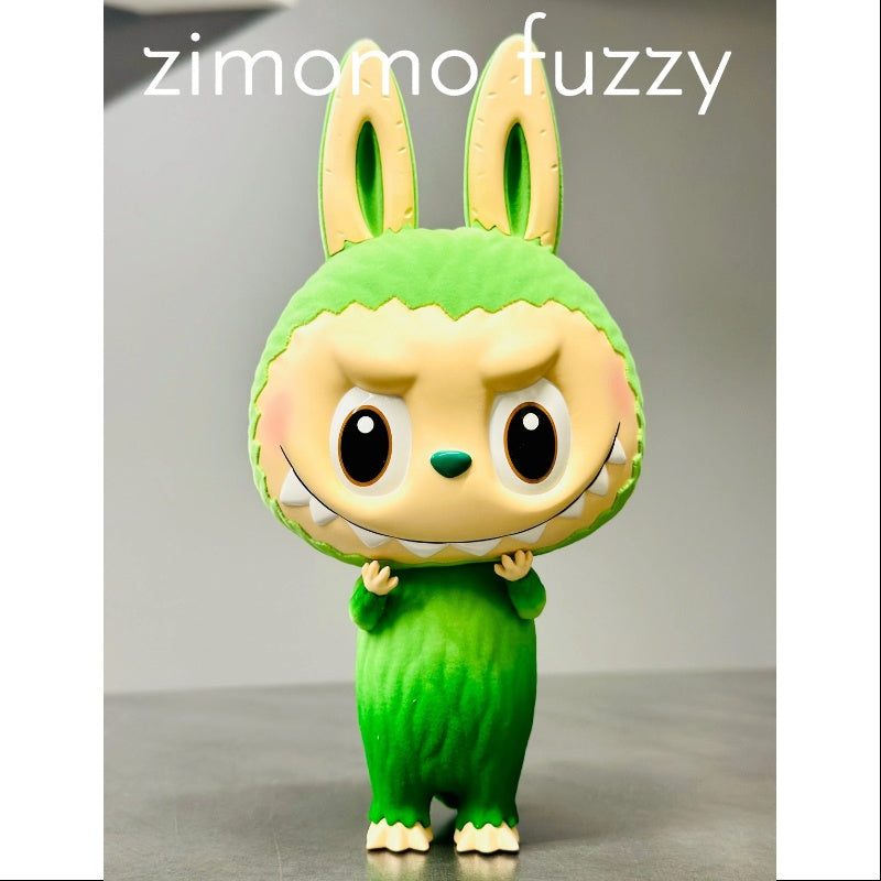 Labubu The Monsters Zimomo Fuzzy Moss Green Collectible Figurine - 2024 PTS Limited Edition - Perfect for Anime Fans, Home Decor & Gift Giving