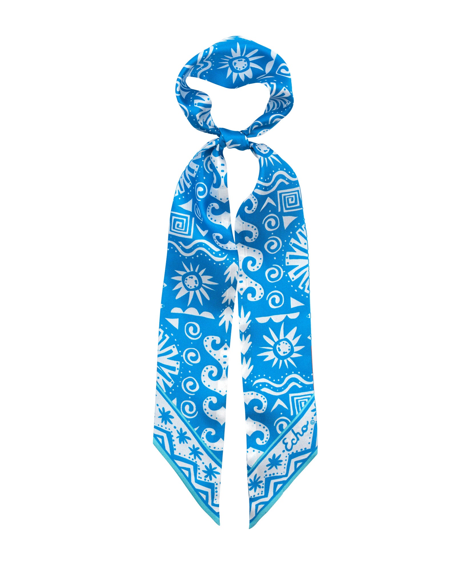 Sun and Surf Silk Ribbon Scarf - Lightweight Summer Beach Accessory for Women - Perfect for Beach Outings, Vacations, and Summer Fashion