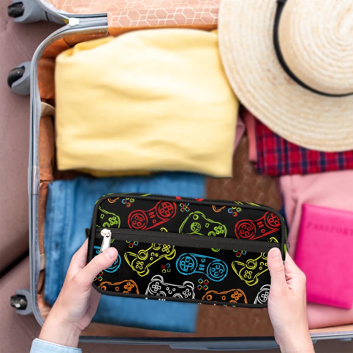 Waterproof Lightweight Kids Travel Toiletry Bag for Boys - Portable Cosmetic & Wash Bag - Perfect for Camping, Sleepovers & Vacation Essentials (Style 3)