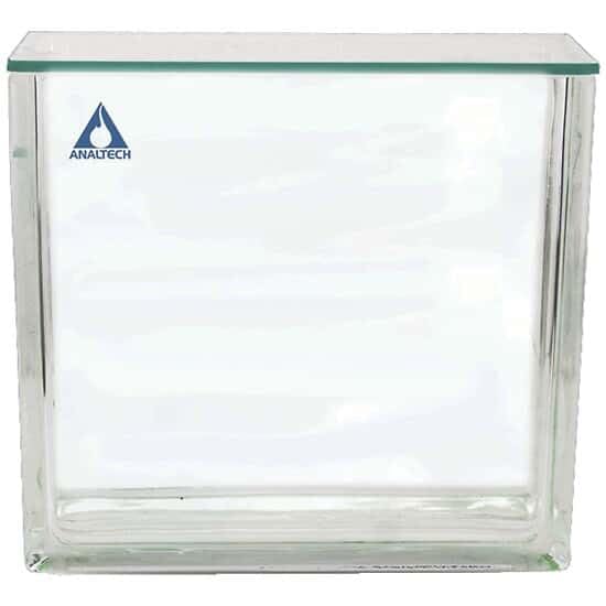 Cole-Parmer 3410550 Analtech Developing Standard Tank with Lid - Holds Five 20x20 cm Plates | Lab Glassware for Chromatography & TLC Analysis