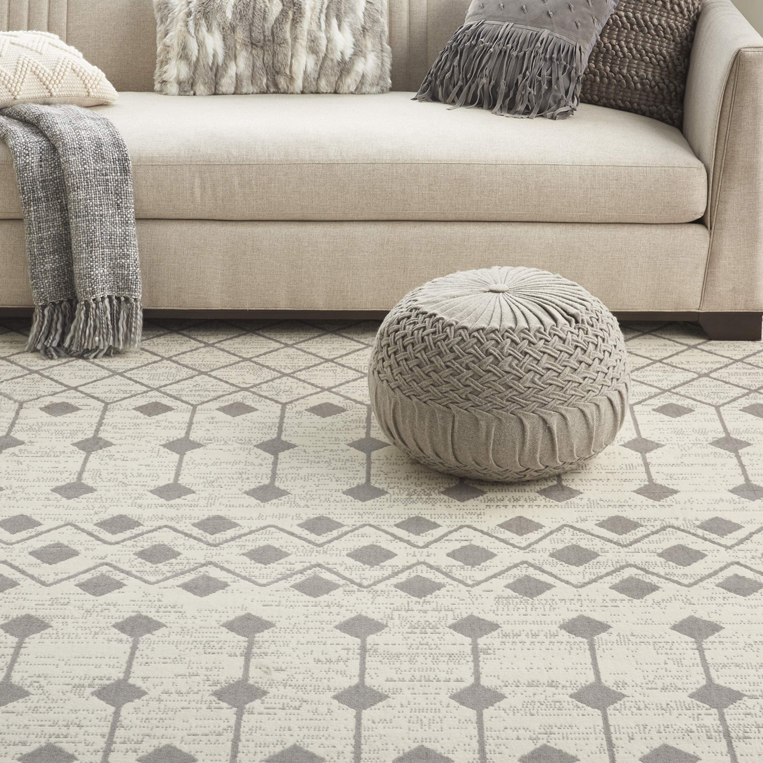 Nourison Grafix Moroccan Ivory/Grey 8'6