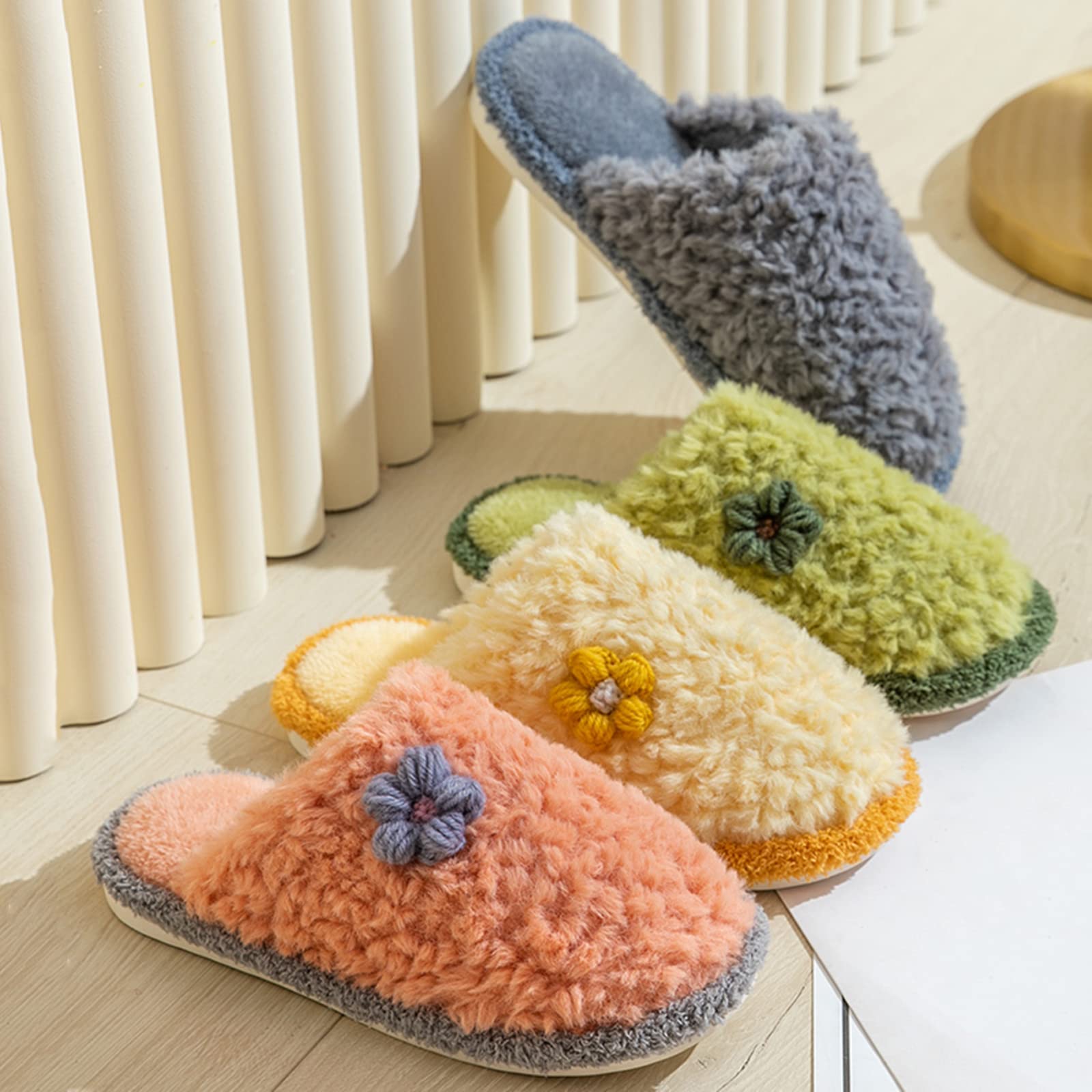 **JHSLXD Cozy Cotton Slippers for Women & Men - Warm Winter Non-Slip Indoor/Outdoor House Shoes - Perfect for Home, Office, Dorm & Cold Weather Comfort**