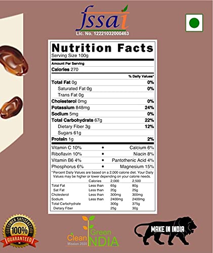 Organic Medjool Dates with Seeds 500g - Premium Natural Snack in Glass Jar - Perfect for Healthy Eating, Baking & Gift Giving