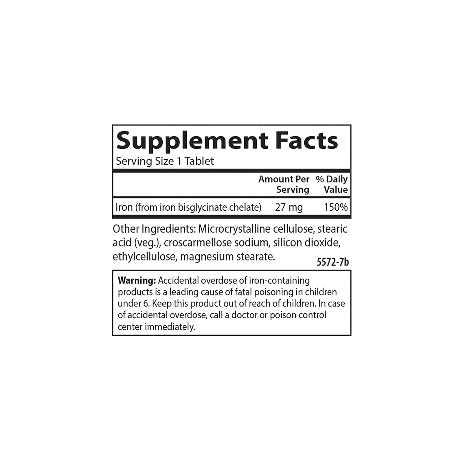 Carlson Labs Chelated Iron 27mg Supplement - 250 Easy-to-Swallow Tablets for Iron Deficiency & Energy Support - Daily Immune & Blood Health Booster for Men & Women