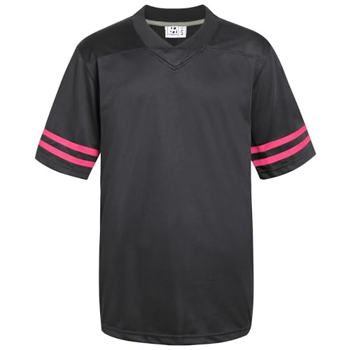 Hot Pink Stripe Black Jersey