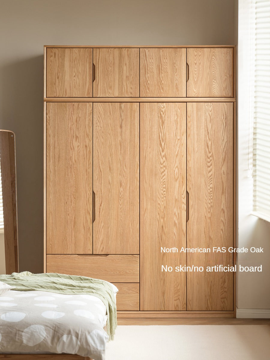 Solid Oak Wood Wardrobe - Spacious Storage for Bedroom, Closet & Home Organization | Durable & Stylish Furniture for Modern Living Spaces