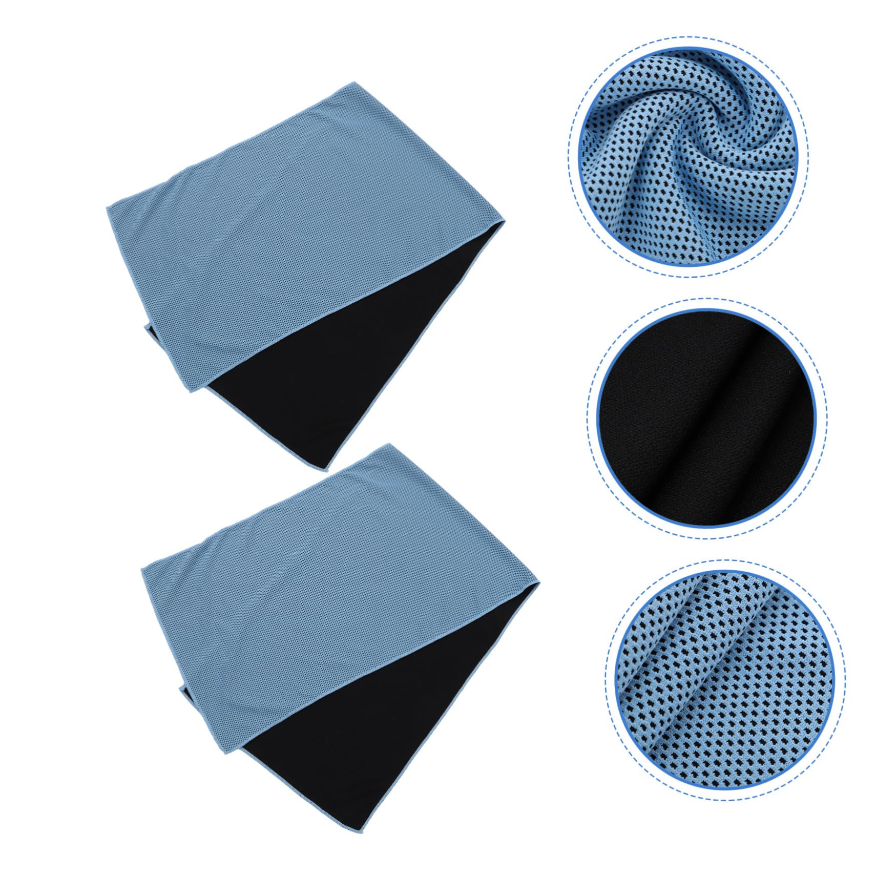 CORHAD 2-Pack Cooling Towels for Gym, Sports & Outdoor Activities - Ice Cold Neck Towel for Running, Swimming, Yoga & Workouts - Quick Dry Fiber Towel for Hot Weather & Exercise