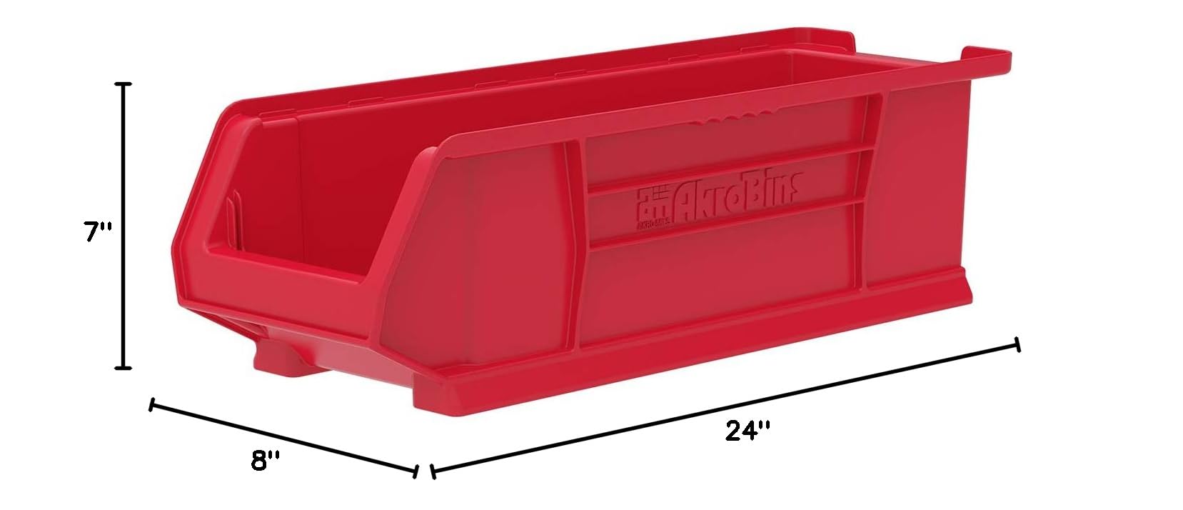 Akro-Mils 30284 Large Plastic Storage Bins - 4-Pack Stackable Organizer Bins for Garage, Classroom, Warehouse (24