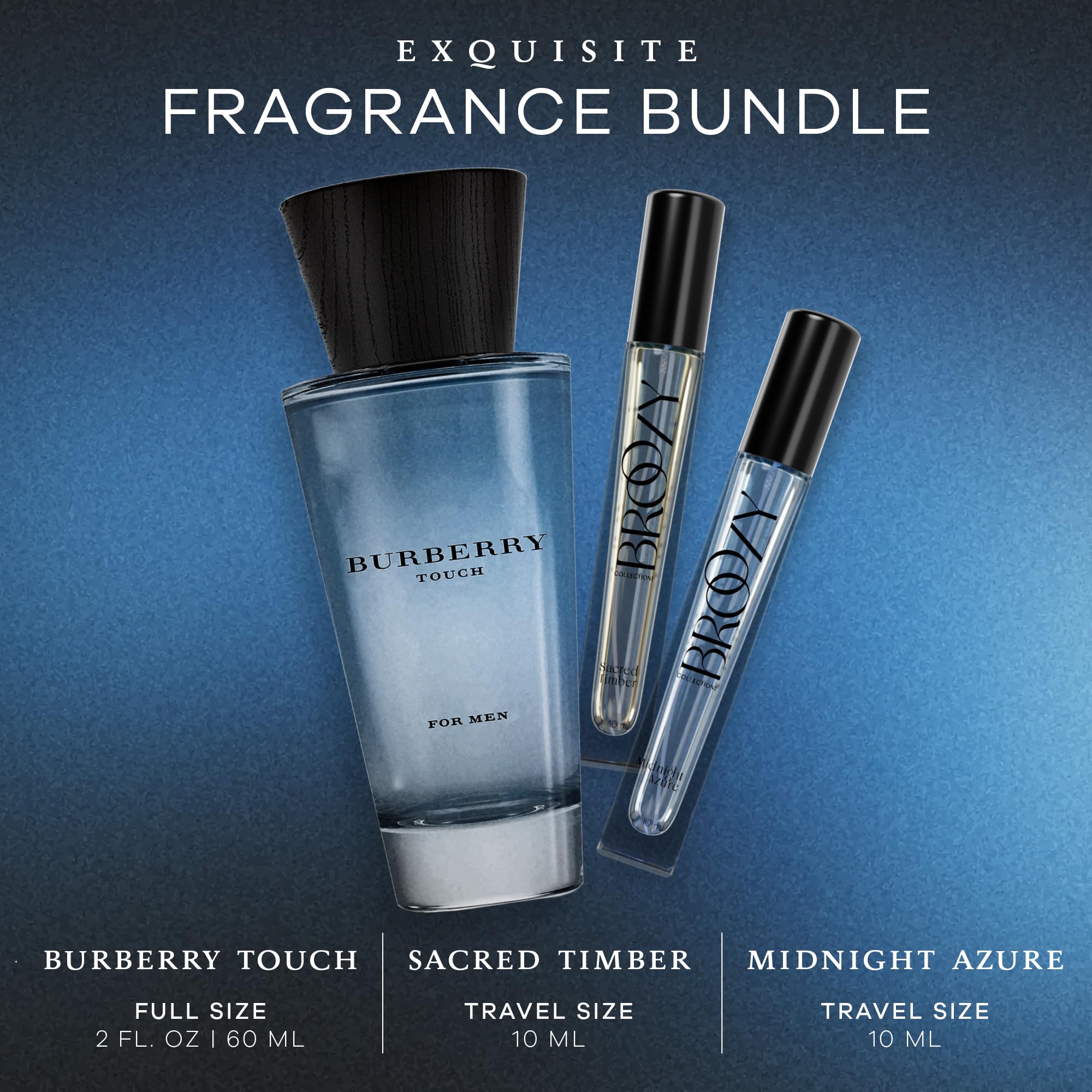 Premium Men's Cologne Gift Set - Burberry Touch Eau de Toilette (100ml) + 2 Travel-Size Fragrance Samples (10ml) | Luxury Scent Collection for Men | Perfect for Gifting, Travel & Everyday Wear
