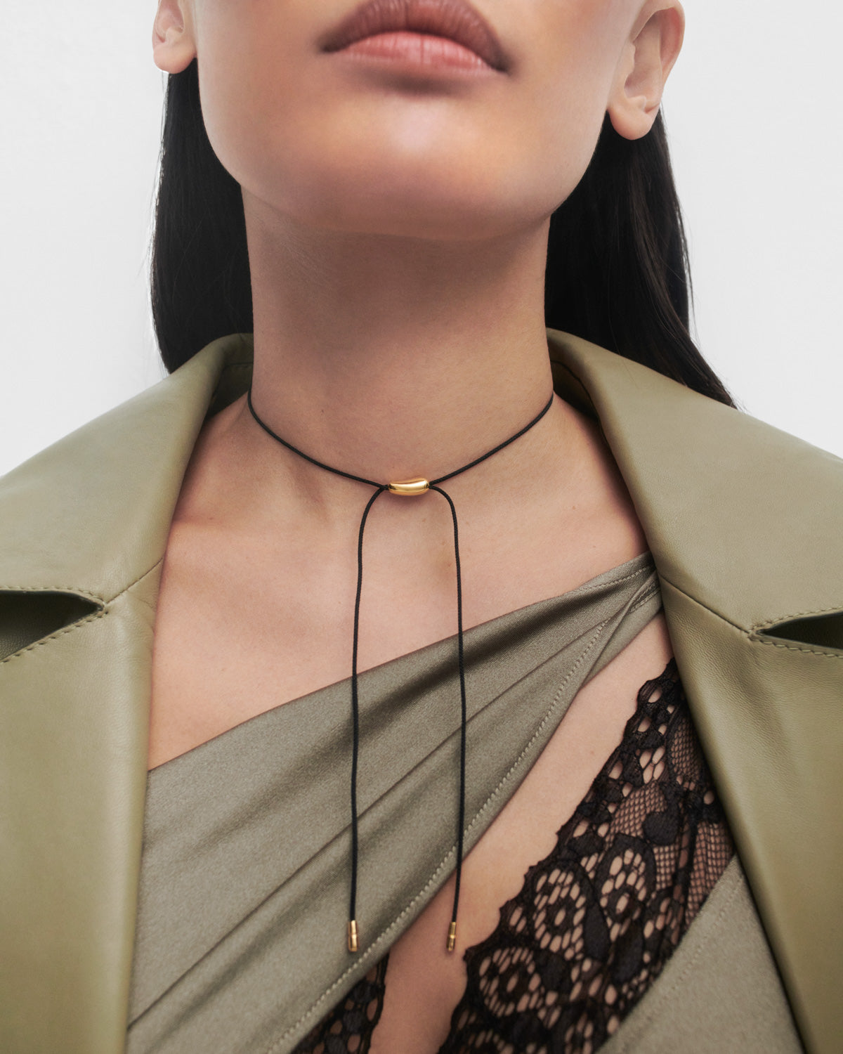 GRID 2 Oslo Cord Necklace - Minimalist Adjustable Choker for Women | Boho Chic Layering Jewelry for Everyday Wear & Special Occasions