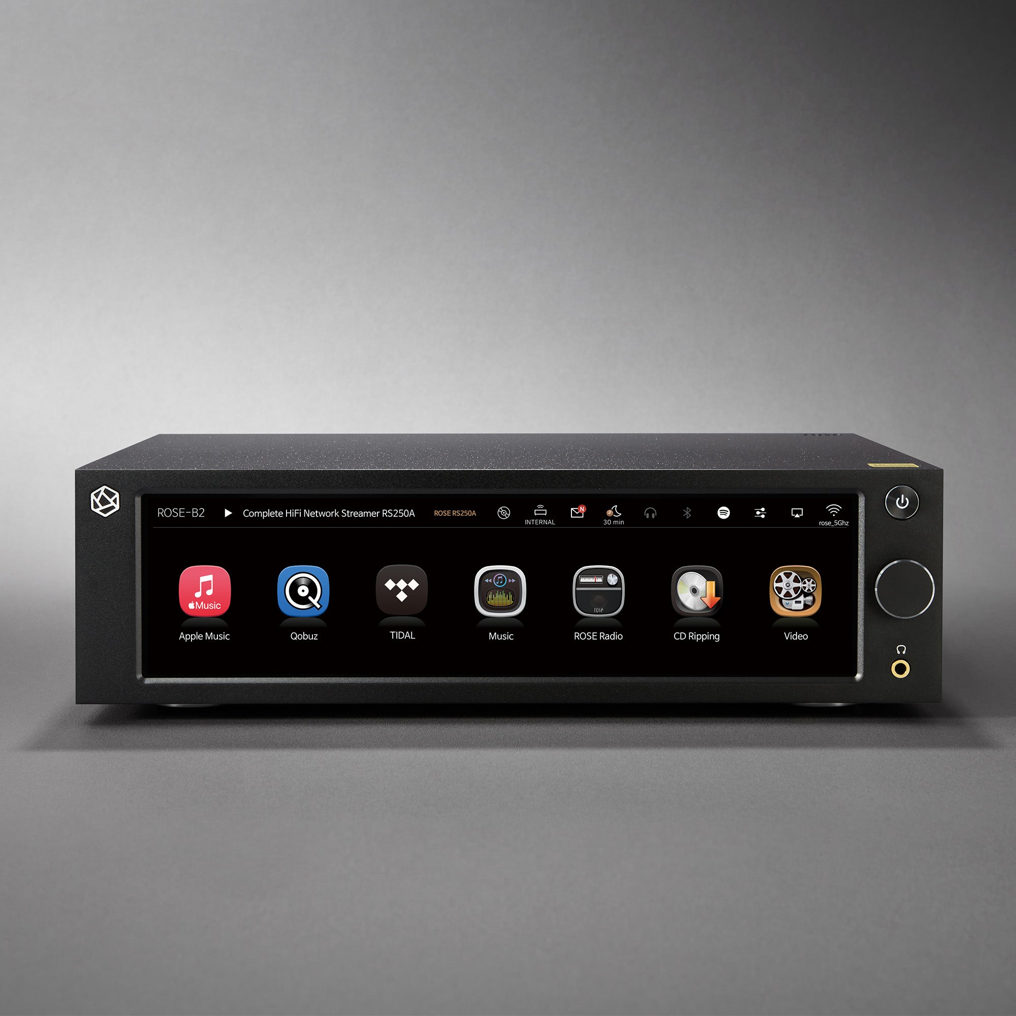 HiFi ROSE RS250A High Performance Network Audio Streamer - Wireless Music Player for Home Theater & Audiophile Systems | Perfect for Streaming Hi-Res Music, Spotify, Tidal & Apple Music