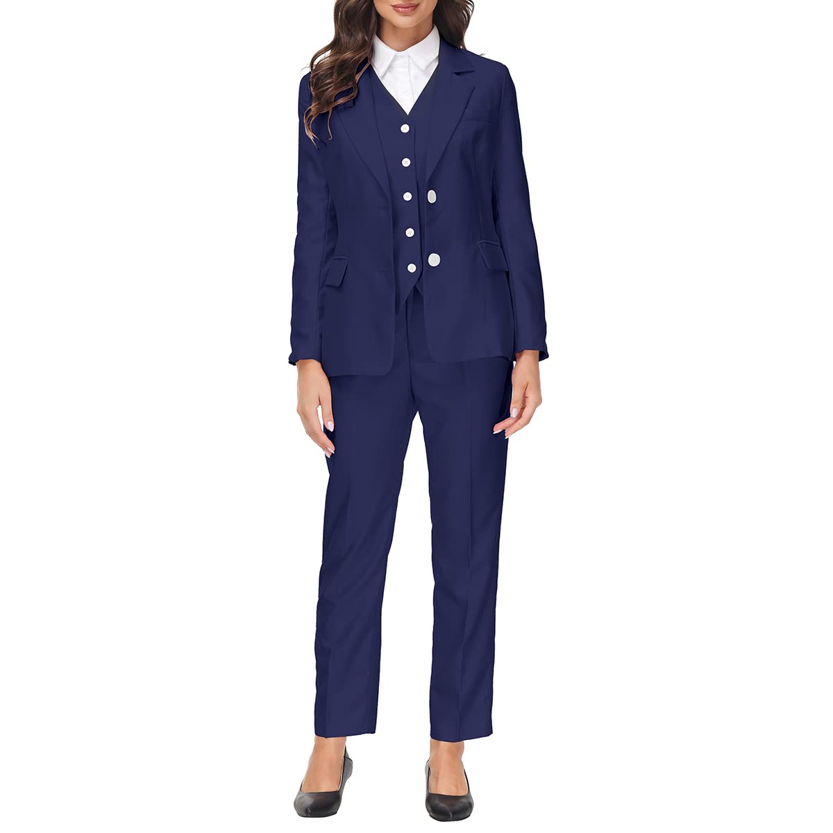 MODFUL Women's 3-Piece Business Suit Set - Elegant Blazer, Vest & Pants for Office, Interview & Professional Occasions | Business Casual Outfit for Work