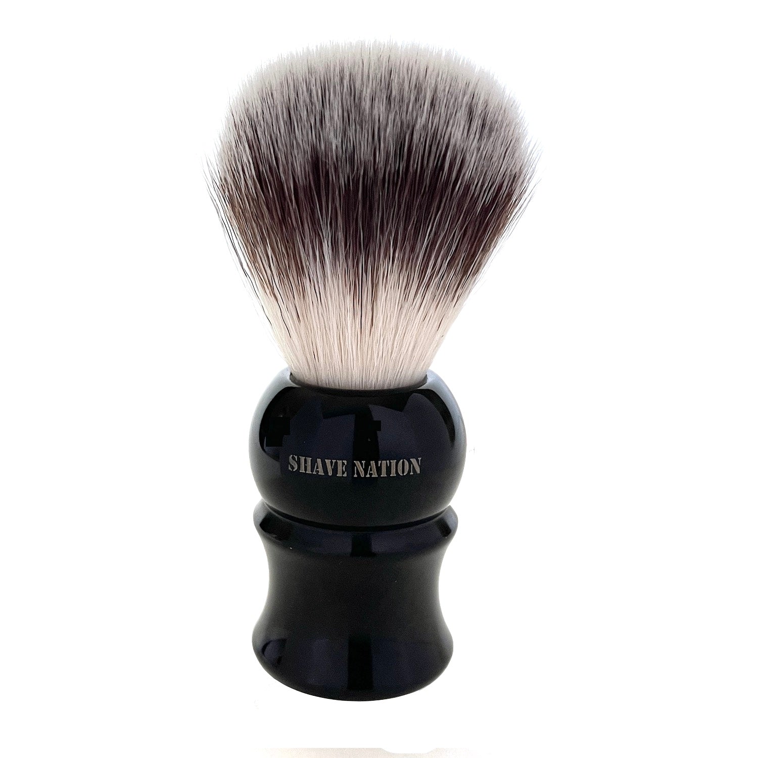 Premium G4 Synthetic Shaving Brush with Black Handle - Soft Bristles for Smooth Shaving - Perfect for Wet Shaving, Beard Care & Men's Grooming Kit