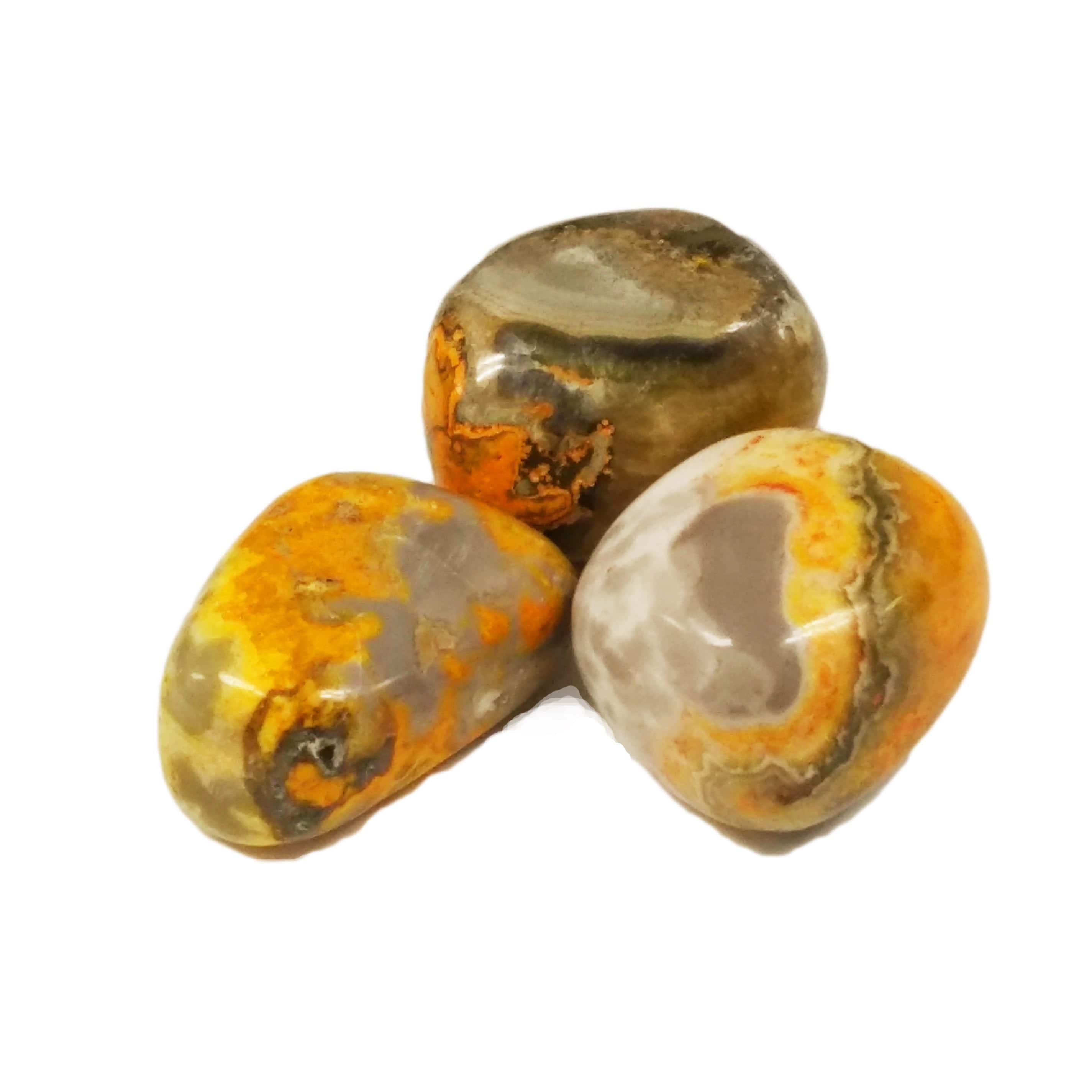 Bumblebee Jasper Tumbled Stone - Healing Crystal for Anxiety Relief & Positive Energy - Perfect for Meditation, Reiki, and Home Decor