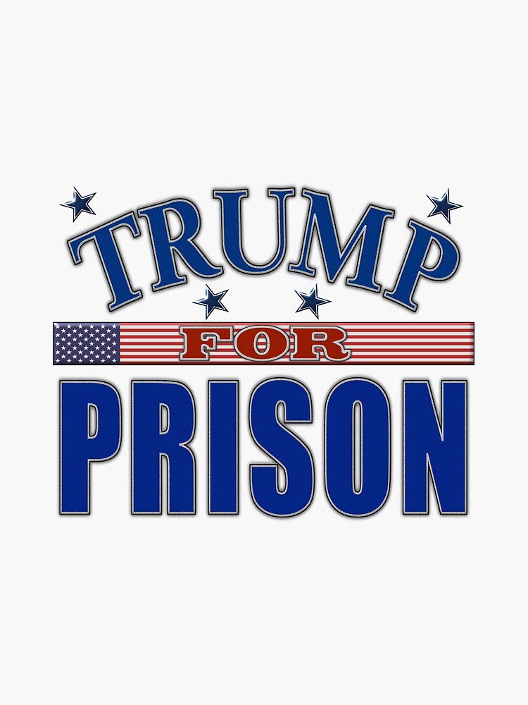 TRUMP FOR PRISON Vinyl Decal - 5 Inch Bumper Sticker for Cars, Laptops, Windows & Walls - Waterproof Political Statement Sticker for Outdoor Use & Home Decor