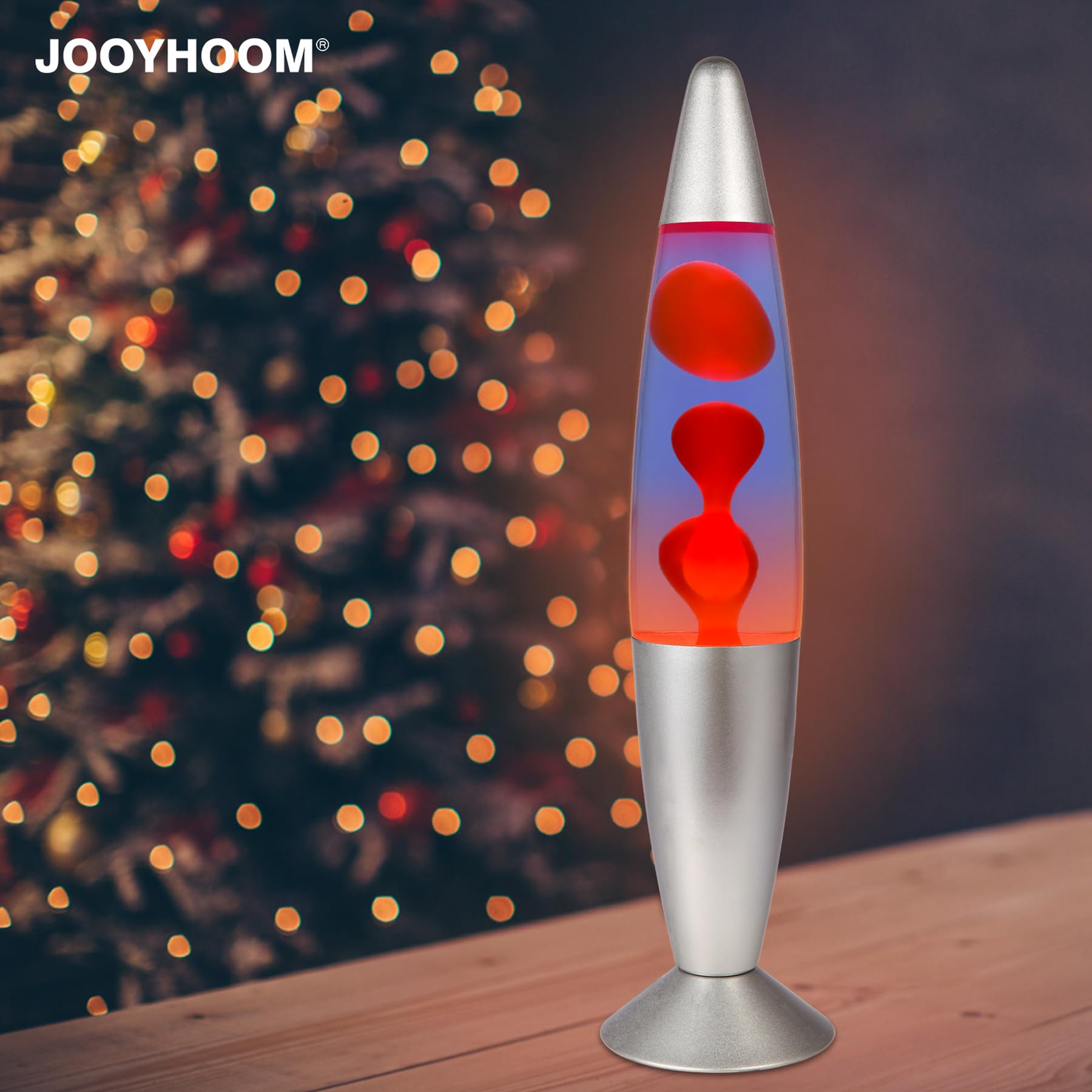 16 Inch Purple and Orange Wax Liquid Motion Lamp - Magma Lava Night Light for Home, Office, Bedroom, Living Room Decor - Relaxing Mood Light for Adults, Teens, Kids (Silver Base) | Perfect for Meditation, Stress Relief, and Cozy Ambiance