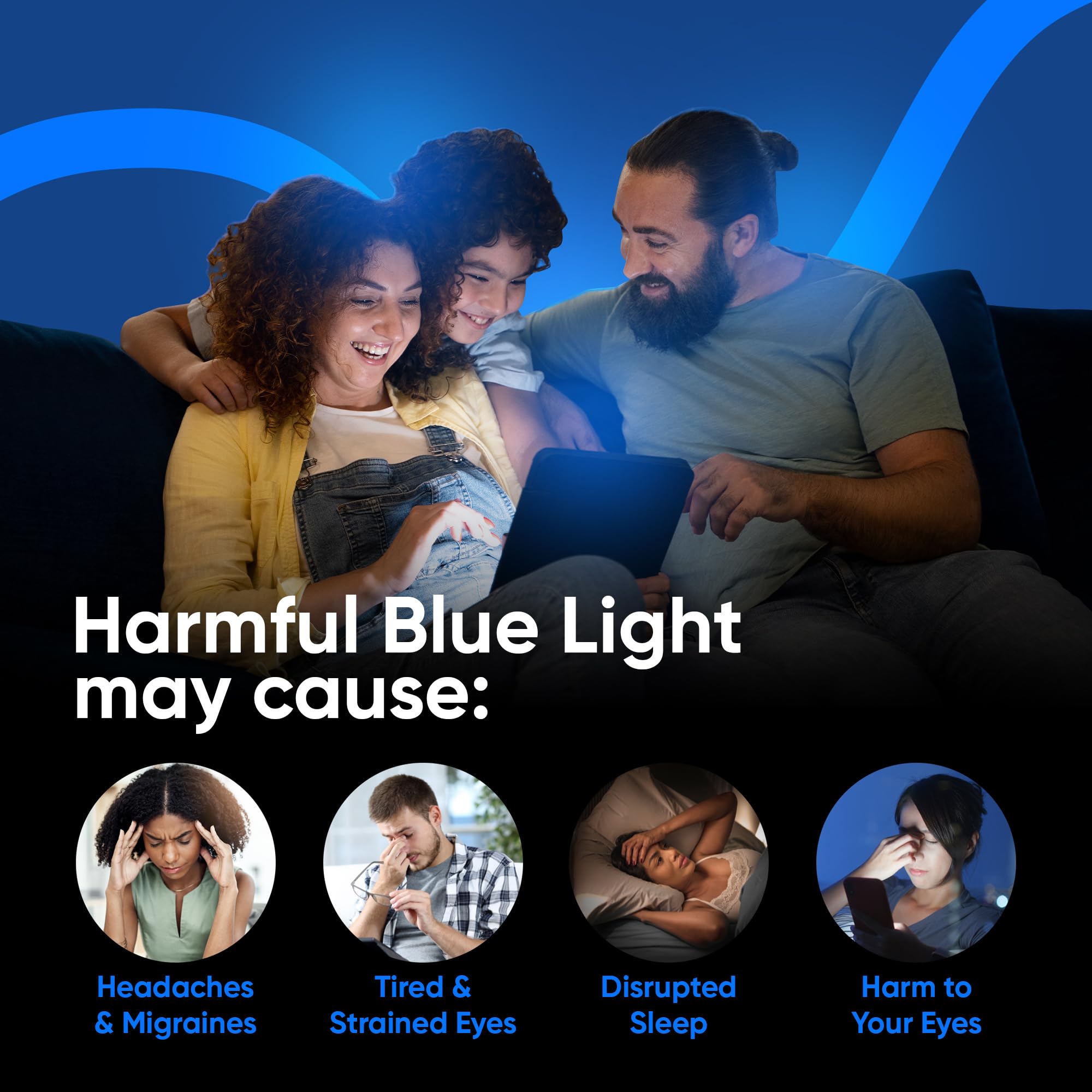Ocushield Anti Blue Light Tempered Glass Screen Protector for iPhone 13/13 Pro/14 (6.1 Inch) - Eye Protection, Reduce Migraines & Improve Sleep - Perfect for Night Use, Gaming & Office Work