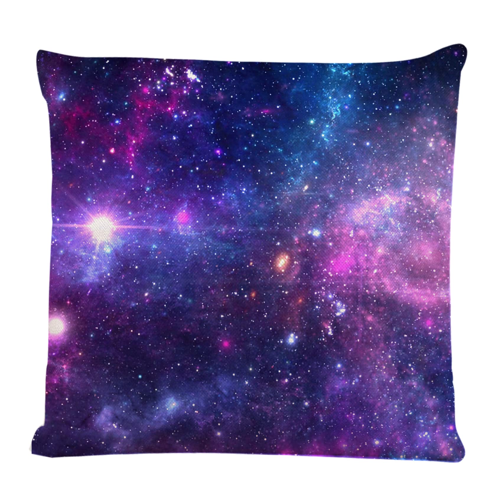 Galaxy Space Square Throw Pillow Covers 18x18 Inch - Decorative Sofa Cushion Cases for Bed, Couch & Home Decor | Modern Celestial Living Room & Bedroom Accent Pillows