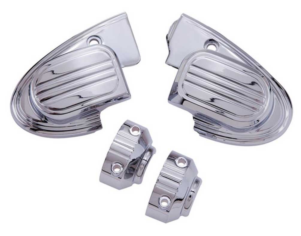 Chrome Master Cylinder Assembly Cover for 2014-2016 Harley-Davidson FLH Touring Models | Handlebar-Mounted Mirrors Compatible | Durable Protection for Motorcycle Hydraulic System | Perfect for Road Trips & Custom Bike Upgrades