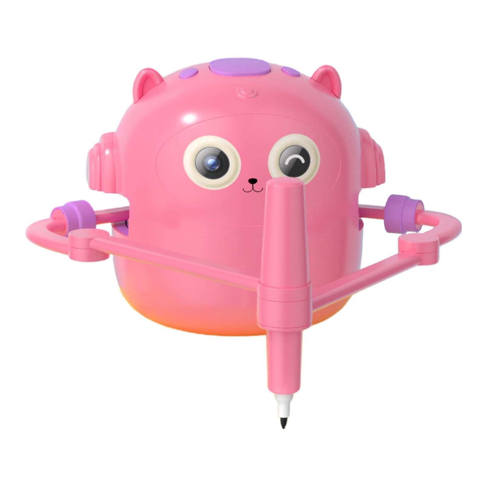 Educational Drawing Robot for Kids with 100 Drawing Cards & 2 Pens - STEM Learning Toy for Children Ages 4-8, Creative Art Gift for Girls & Boys (Pink) - Perfect for Home, Classroom & Birthday Party Activities